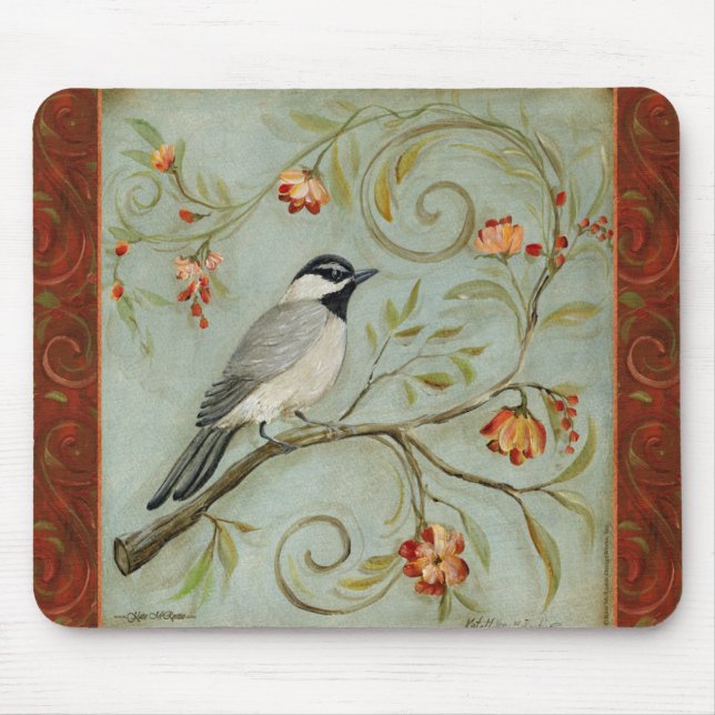 Tapis De Souris Chickadee de chanson de matin par Kate McRostie (Devant)