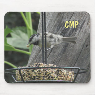 Tapis De Souris Chickadee Manger Sunflower suet