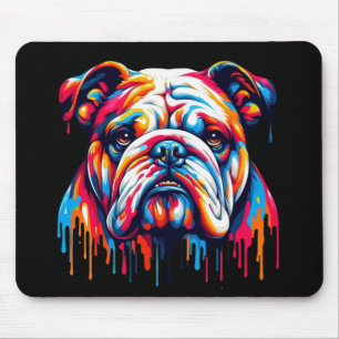 Tapis De Souris Chien à puces de peinture coloré