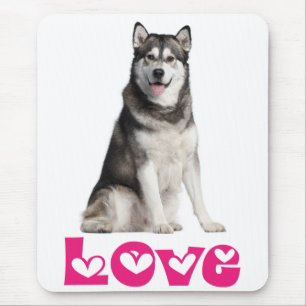 Tapis de souris Chien Alaskan Malamute Puppy Love