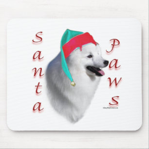 Tapis De Souris Chien américain Eskimo Père Noël Paws