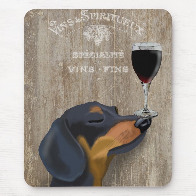 Tapis De Souris Chien Au Vin Dachshund (Devant)