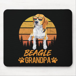 Tapis De Souris Chien Beagle tricolore Grand-père Patte Papa Fête