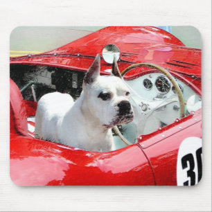 Tapis De Souris Chien blanc en boîte à Maserati mousepad