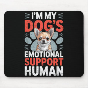 Tapis De Souris Chien Chihuahua Soutien Émotionnel Humain