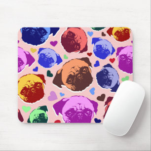 Tapis De Souris Chien chiot Pug style PopArt Rétro