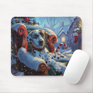 Tapis De Souris Chien Dalmatien Noël Festif