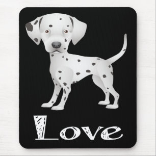 Tapis de souris Chien Dalmatien Noir