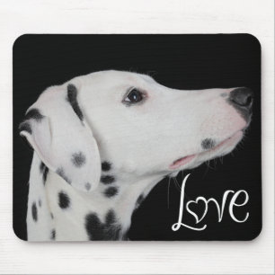 Tapis de souris Chien Dalmatien Noir