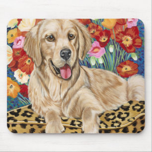 Tapis De Souris Chien d'arrêt de garçon d'or