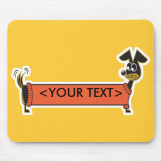 Tapis De Souris Chien Daschund personnalisable,<YOUR TEXT>