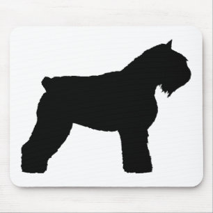 Tapis De Souris Chien de DES Flandres de Bouvier (dans le noir)