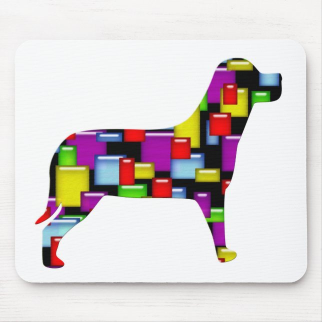 Tapis De Souris chien de mosaïque (Devant)