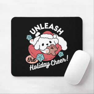Tapis De Souris Chien de Noël à Santa Hat - Jour de Noël pour Anim
