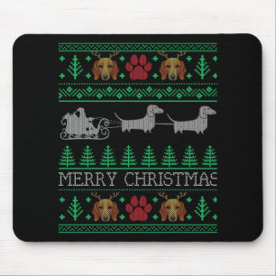 Tapis De Souris Chien de Noël Dachshund Wiener