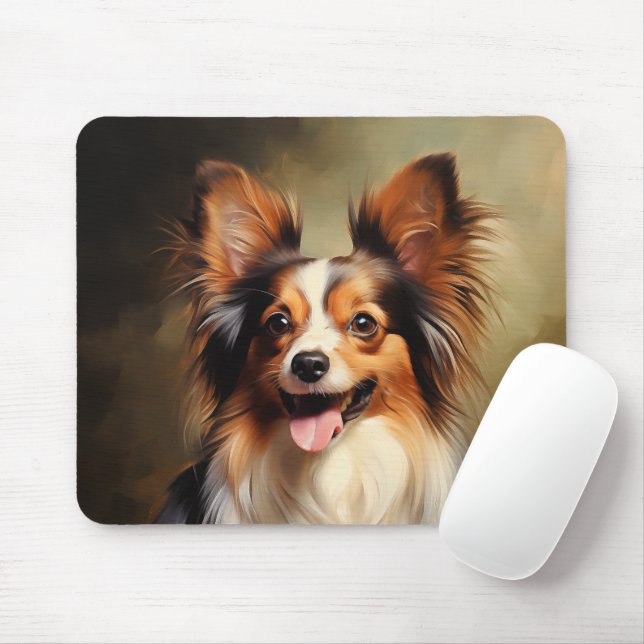 Tapis De Souris Chien de Papillon (Avec souris)