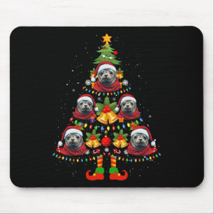 Tapis De Souris Chien de phoque des Caraïbes Santa Hat Christmas T