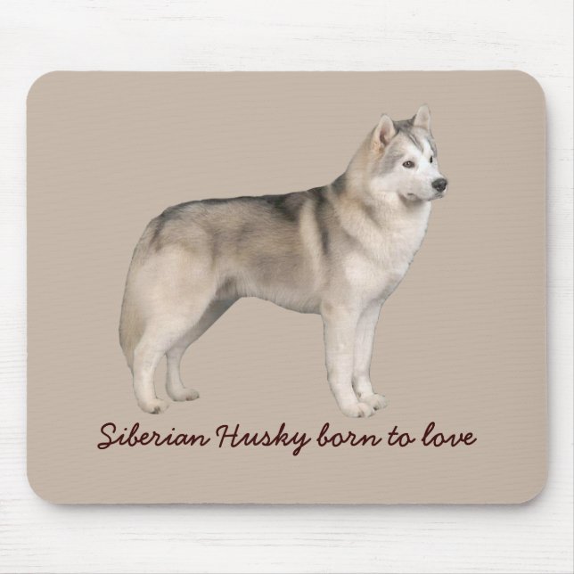 Tapis De Souris Chien de traîneau sibérien Mousepad (Devant)