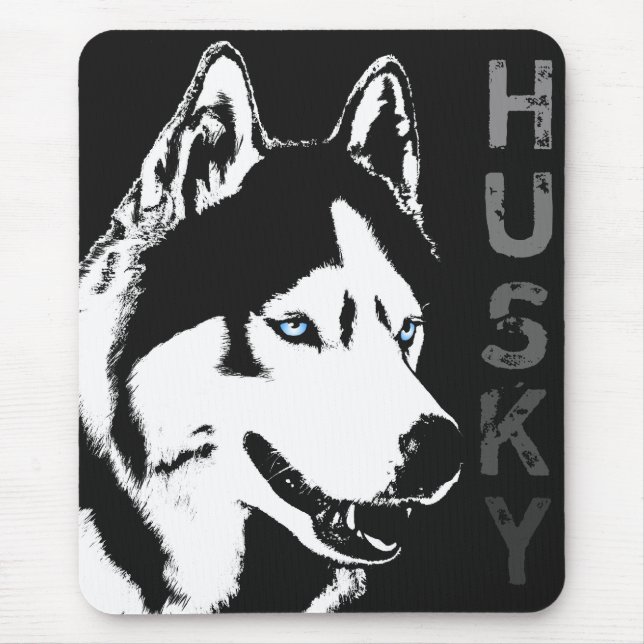 Tapis De Souris Chien de traîneau sibérien Mousepad Mousepads (Devant)