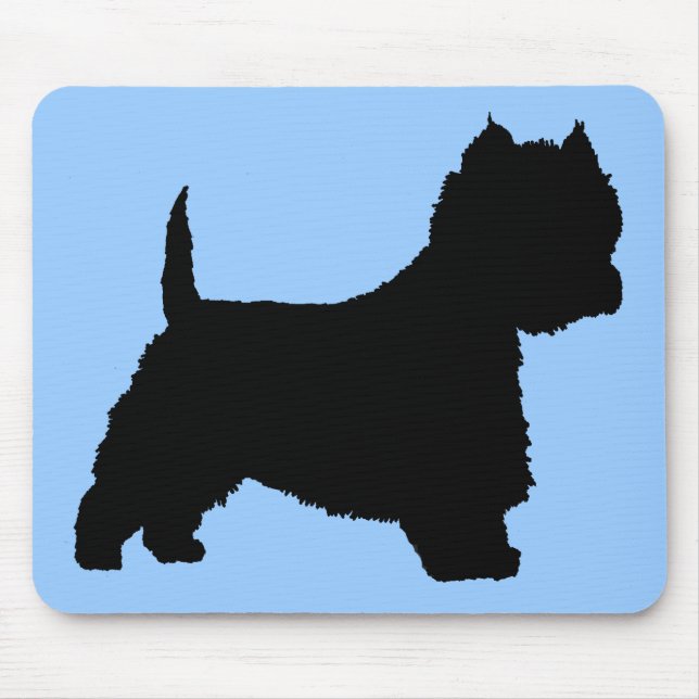 Tapis De Souris Chien de Westie (noir) (Devant)
