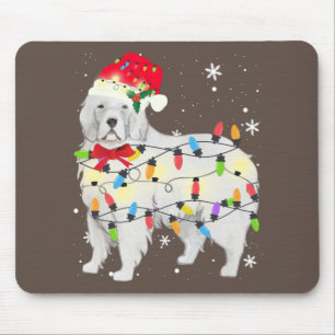Tapis De Souris Chien des Pyrénées Noël Lumière Noël Maman Papa