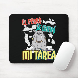 Tapis De Souris Chien Espagnol Ate My Homework - Perro Tarea