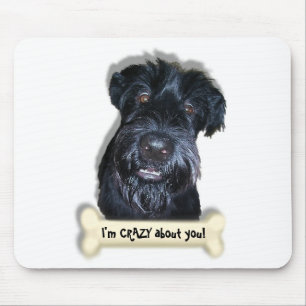 Tapis De Souris Chien et os fous