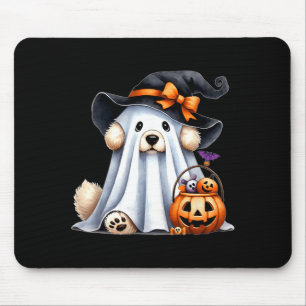 Tapis De Souris Chien fantôme d'Halloween