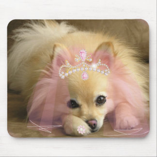 Tapis De Souris chien féerique de princesse avec la couronne de