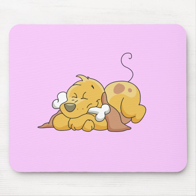 Tapis De Souris Chien heureux avec des T-shirts et des cadeaux (Devant)