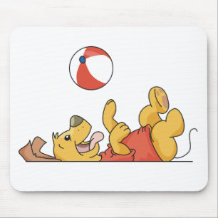 Tapis De Souris Chien Jouant Avec Ball