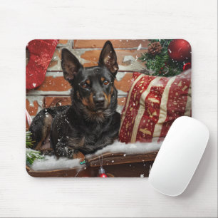 Tapis De Souris Chien Kelpie Australien Noël Festif