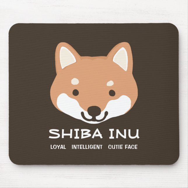 Tapis De Souris Chien mignon Shiba Inu | Face de la victime loyale (Devant)