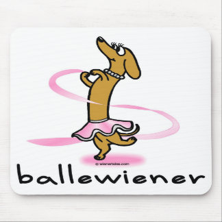 Tapis De Souris Chien Mousepad de saucisse de ballet