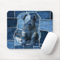 Chien Patchwork Art Denim