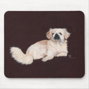 Tapis De Souris Chien Pékinois Blanc