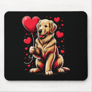Tapis De Souris Chien Retriever doré Saint-Valentin Propriétaire d