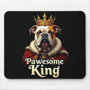 Tapis De Souris Chien roi bouledogue anglais drôle pawesome Art