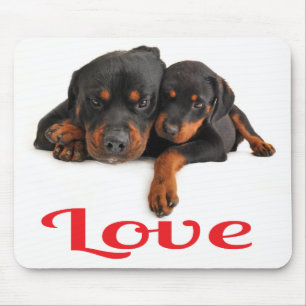 Tapis de souris Chien Rottweiler Blanc