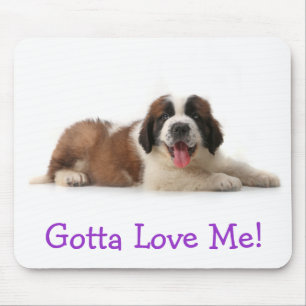 Tapis de souris Chien Saint Bernard Puppy Love