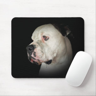 Tapis De Souris Chien-taureau américain sur noir