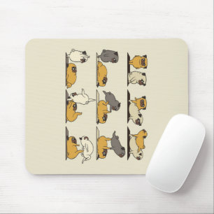 Tapis De Souris Chien-taureaux français Pots de Yoga   Amateurs de