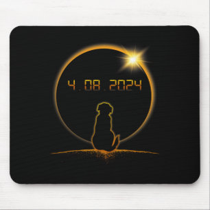 Tapis De Souris Chien total éclipse solaire