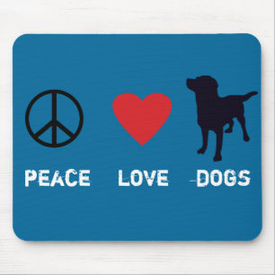 Tapis De Souris Chiens d'amour de paix