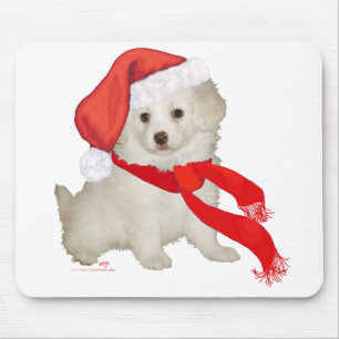 Tapis De Souris Chiens de Noël pour aider le Père Noël Caniche / B