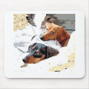 Tapis De Souris Chiens faisants une sieste