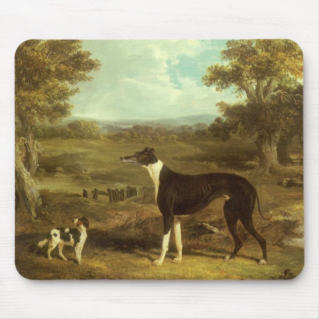 Tapis De Souris Chiens, Greyhound et Espagnol, Docteur Fop par Her (Devant)