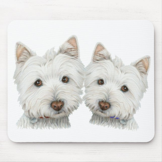 Tapis De Souris Chiens mignons de Westie (Devant)