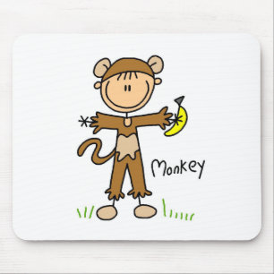 Tapis De Souris Chiffre de bâton dans le costume de singe Mousepa