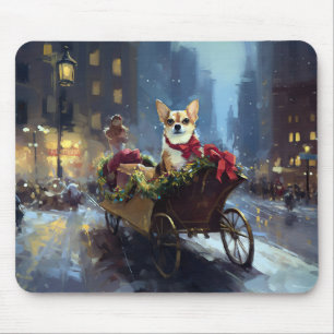 Tapis De Souris Chihuahua Saison des Fêtes de Noël